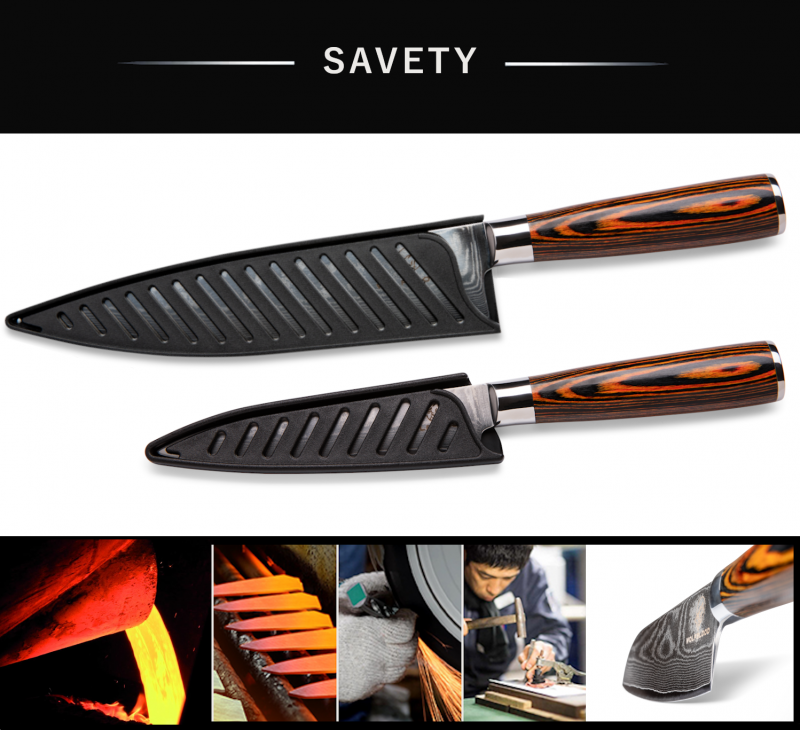 Wolfblood Zeuß Santoku Damastmesser Küchenmesser LH Lifestyle Kochmesser